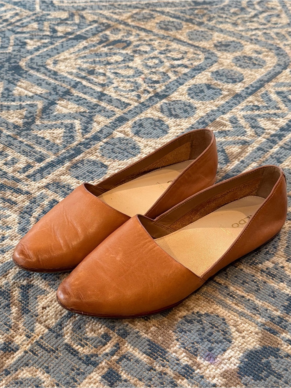 Women’s Aldo Tan Leather Slip-On Flats leather  size 7.5